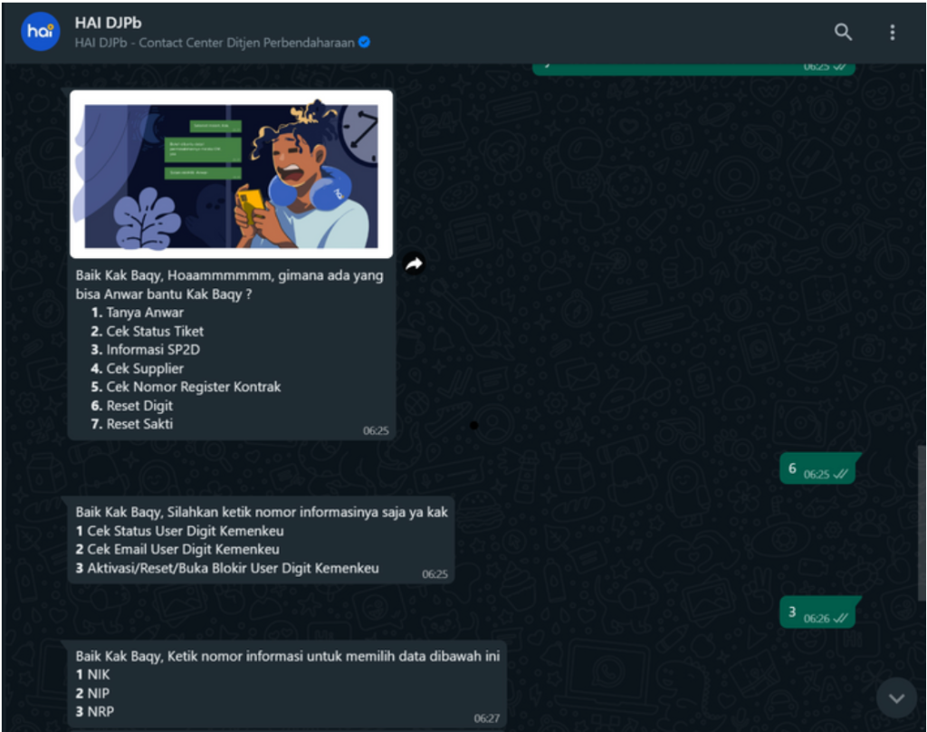 Wabot HAI DJPb WhatsApp Interface